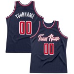 Throwback Authentic Navy Jersey Custom Basketball Red-White Throwback Authentic Navy Jersey Custom Basketball Red-White