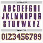 White Jersey Basketball Authentic Throwback Purple-Gold Custom White Jersey Basketball Authentic Throwback Purple-Gold Custom