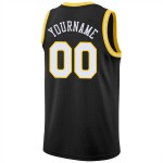 Neck Basketball Custom Jersey White-Gold Rib-Knit Black Round Neck Basketball Custom Jersey White-Gold Rib-Knit Black Round