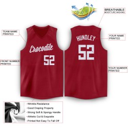 V-Neck White Basketball Maroon Jersey Custom V-Neck White Basketball Maroon Jersey Custom