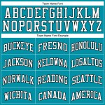 White-Black Teal Basketball Authentic Jersey Throwback Custom White-Black Teal Basketball Authentic Jersey Throwback Custom