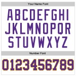 Jersey Authentic White Custom Basketball Purple-Gold Throwback Jersey Authentic White Custom Basketball Purple-Gold Throwback