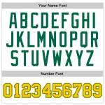 White Jersey Basketball Authentic Custom Throwback Gold-Kelly Green White Jersey Basketball Authentic Custom Throwback Gold-Kelly Green