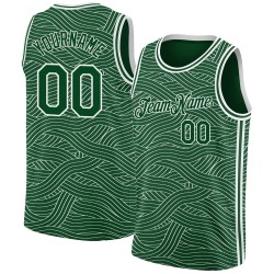 Edition Custom Jersey Green White City Authentic Basketball