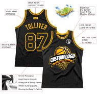Custom Basketball Jersey Authentic Throwback Gold Black Custom Basketball Jersey Authentic Throwback Gold Black
