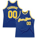 Basketball Jersey Royal Gold-White Throwback Custom Authentic Basketball Jersey Royal Gold-White Throwback Custom Authentic