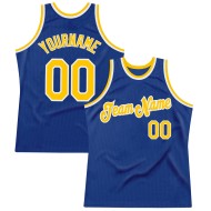Basketball Jersey Royal Gold-White Throwback Custom Authentic