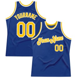 Basketball Jersey Royal Gold-White Throwback Custom Authentic