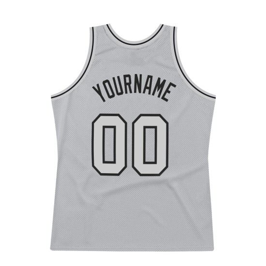 Basketball Jersey Gray Authentic Gray-Black Custom Throwback Basketball Jersey Gray Authentic Gray-Black Custom Throwback