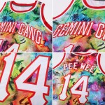 Custom Graffiti Pattern 3D Scratch Jersey White-Red Authentic Basketball Custom Graffiti Pattern 3D Scratch Jersey White-Red Authentic Basketball