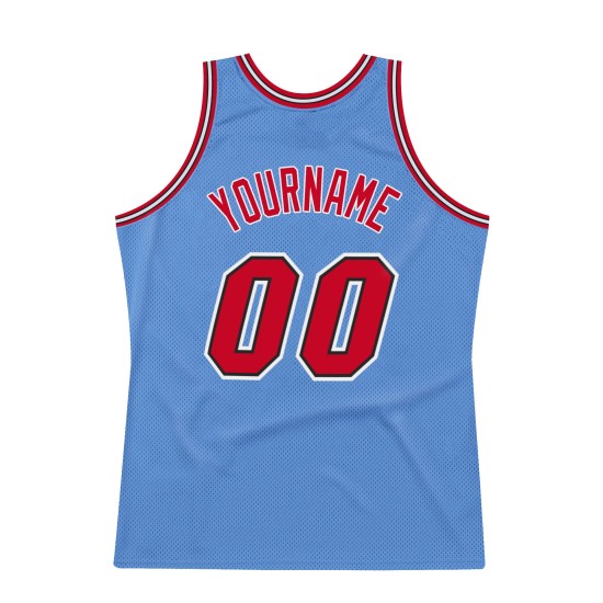 Basketball Light Throwback Red-Black Blue Jersey Authentic Custom Basketball Light Throwback Red-Black Blue Jersey Authentic Custom