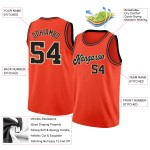 Basketball Custom Round Orange Black-Cream Neck Jersey Rib-Knit Basketball Custom Round Orange Black-Cream Neck Jersey Rib-Knit