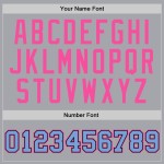 Light Blue-Pink Throwback Authentic Gray Jersey Basketball Custom Light Blue-Pink Throwback Authentic Gray Jersey Basketball Custom