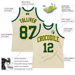 Basketball Green-Gold Throwback Cream Authentic Custom Jersey Basketball Green-Gold Throwback Cream Authentic Custom Jersey