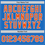Blue Custom Jersey Throwback Orange-White Basketball Authentic Blue Custom Jersey Throwback Orange-White Basketball Authentic