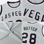 Basketball Jersey Gray Authentic Gray-Black Custom Throwback Basketball Jersey Gray Authentic Gray-Black Custom Throwback