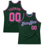 Hunter Authentic Custom Jersey Blue Green Throwback Pink-Light Basketball Hunter Authentic Custom Jersey Blue Green Throwback Pink-Light Basketball