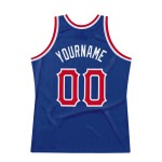 Basketball Red-White Custom Throwback Authentic Jersey Royal Basketball Red-White Custom Throwback Authentic Jersey Royal