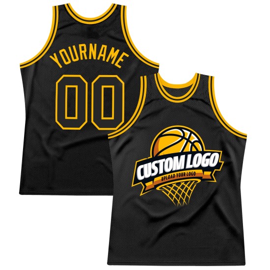 Custom Basketball Jersey Authentic Throwback Gold Black Custom Basketball Jersey Authentic Throwback Gold Black