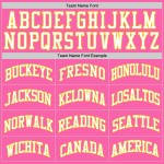 White-Gold Jersey Throwback Authentic Custom Basketball Pink White-Gold Jersey Throwback Authentic Custom Basketball Pink