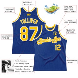Basketball Jersey Royal Gold-White Throwback Custom Authentic Basketball Jersey Royal Gold-White Throwback Custom Authentic