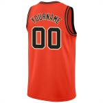 Basketball Custom Round Orange Black-Cream Neck Jersey Rib-Knit Basketball Custom Round Orange Black-Cream Neck Jersey Rib-Knit
