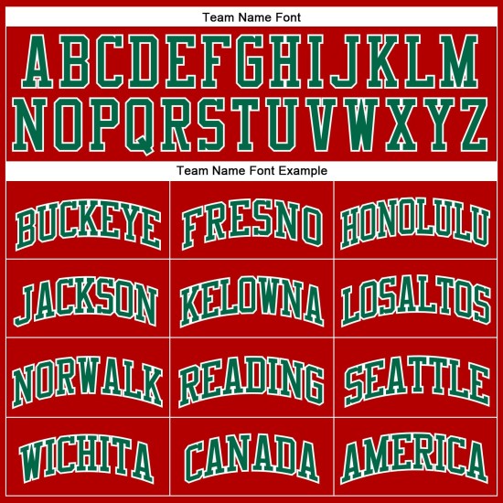 Kelly Red Custom Pinstripe Basketball White Jersey Green-White Authentic