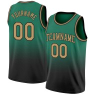 Basketball Jersey Fade Fashion Custom Green Authentic Kelly Gold-Black Old