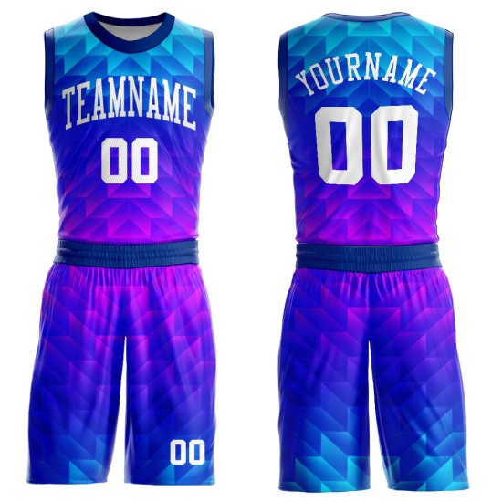 Neck Suit Pink Custom Royal Basketball Light Sublimation Jersey Round Blue-Hot White Neck Suit Pink Custom Royal Basketball Light Sublimation Jersey Round Blue-Hot White