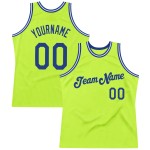 Green Custom Royal-White Neon Throwback Authentic Basketball Jersey Green Custom Royal-White Neon Throwback Authentic Basketball Jersey