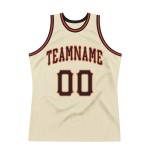 Cream Authentic Custom Black-Orange Jersey Basketball Throwback Cream Authentic Custom Black-Orange Jersey Basketball Throwback