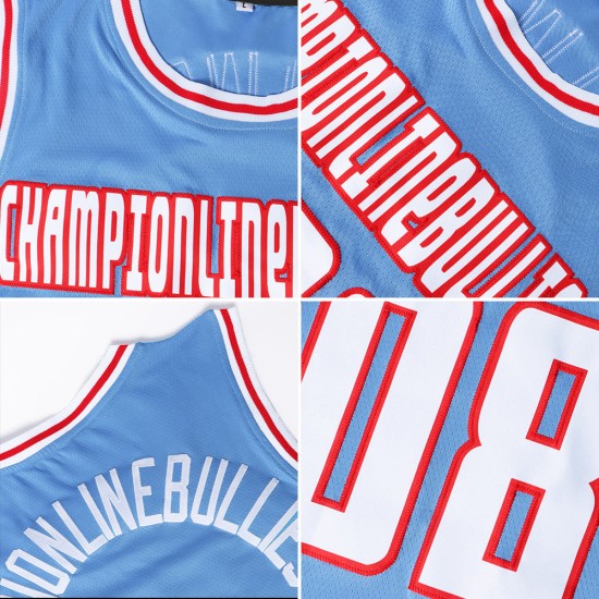 Basketball Light Throwback Red-Black Blue Jersey Authentic Custom Basketball Light Throwback Red-Black Blue Jersey Authentic Custom