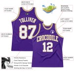 Jersey Purple Custom Basketball Throwback Authentic White-Old Gold Jersey Purple Custom Basketball Throwback Authentic White-Old Gold