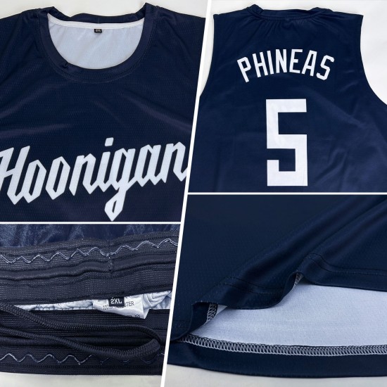 Round Jersey White Custom Navy Basketball Suit Neck Round Jersey White Custom Navy Basketball Suit Neck