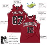 Throwback Maroon Authentic Basketball Black-White Custom Jersey Throwback Maroon Authentic Basketball Black-White Custom Jersey