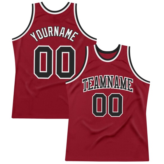 Throwback Maroon Authentic Basketball Black-White Custom Jersey Throwback Maroon Authentic Basketball Black-White Custom Jersey