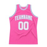 Jersey Blue Pink Basketball Custom White-Light Authentic Throwback Jersey Blue Pink Basketball Custom White-Light Authentic Throwback