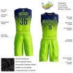Neon Suit Neck Round Sublimation Jersey Green Custom Navy Basketball Neon Suit Neck Round Sublimation Jersey Green Custom Navy Basketball
