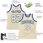 Authentic Cream Throwback Custom Basketball Cream-Royal Jersey Authentic Cream Throwback Custom Basketball Cream-Royal Jersey