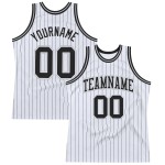 Basketball Jersey Pinstripe Black-Gray Custom Authentic Black White Basketball Jersey Pinstripe Black-Gray Custom Authentic Black White